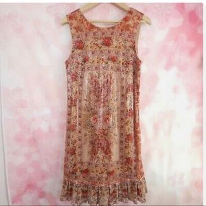 SUNDANCE floral glory sequin midi dress